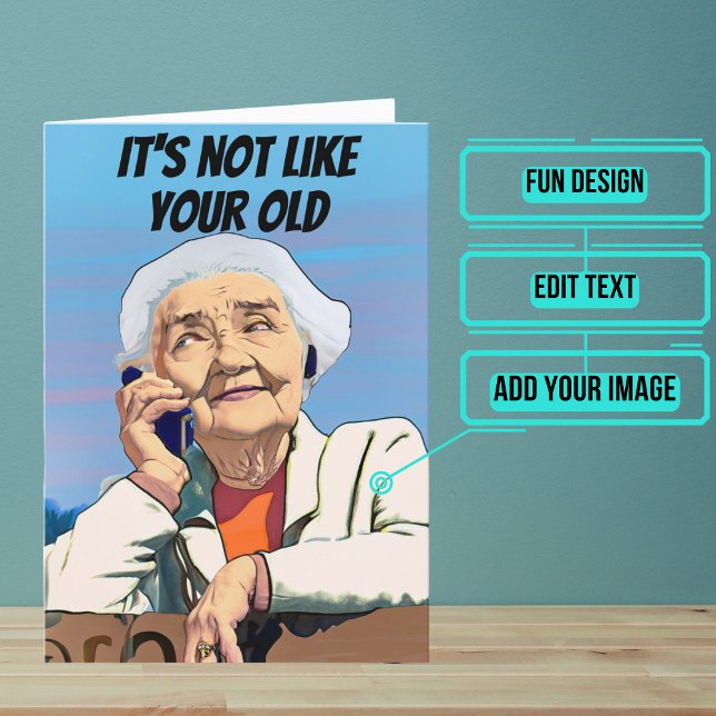 Inte som din gamla, ynkliga dotter-födelsedag kort (This is a unique and fun birthday card for your daughter.)