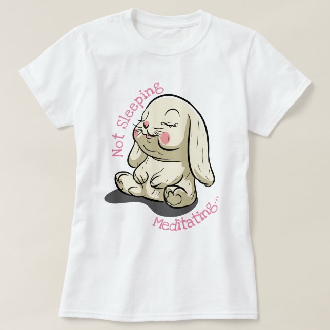Inte sovande Bunny T Shirt (Design framsida)