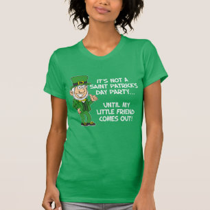 Inte St patricks day förrän lilla vän (PÅ MÖRK) T-shirt