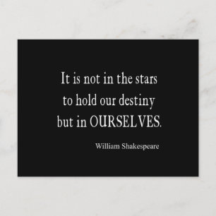 Inte Stars Destiny utan själva Shakespeare Quote Vykort