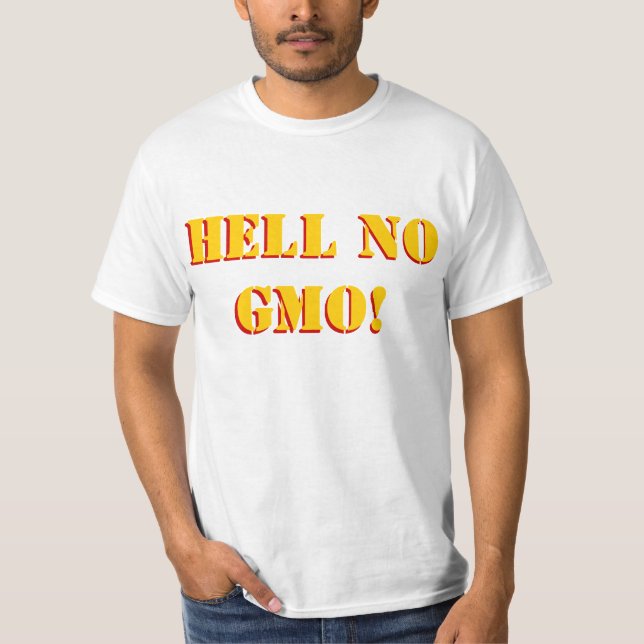 Inte stencilerar beklär drar tillbaka GMO T-shirt (Framsida)