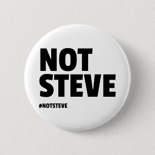 Inte Steve (svart text) Knapp