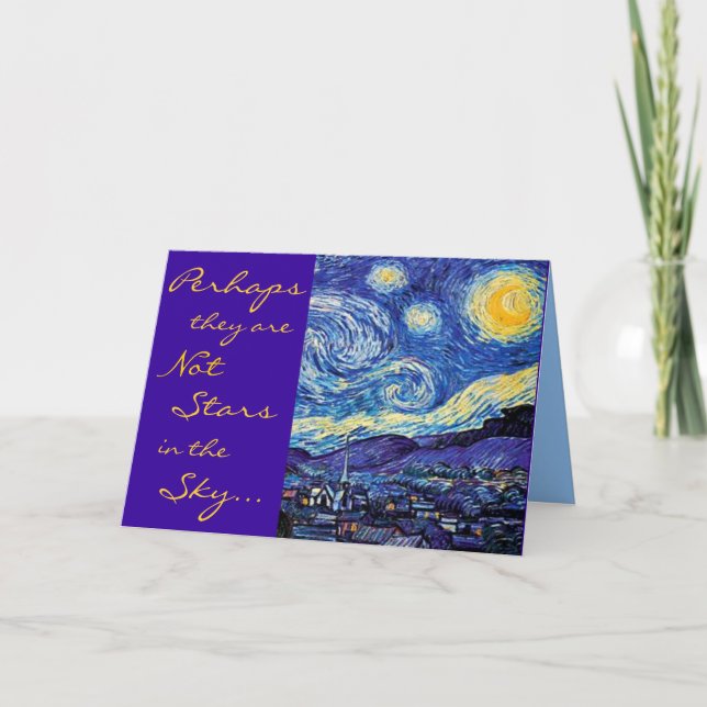 Inte stjärnor, Starry natt Helgkort (Framsida)