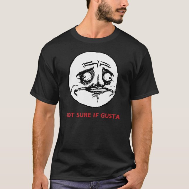 Inte Sure om Gusta - svart T-tröja T-shirt (Framsida)