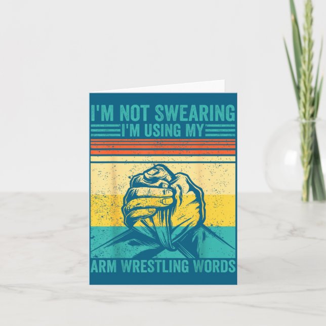 Inte svor jag använder mina arm wrestling ord Arm  Kort (Framsida)