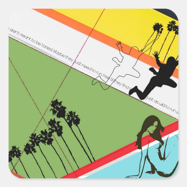 Inte Tamed Fyrkantigt Klistermärke (Framsida)