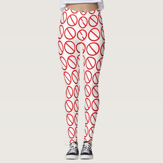 Inte tillåtet underteckna damasker leggings (Framsida)