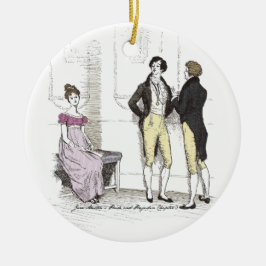 Inte tillräckligt, Jane Austen Pride & Prejudice Julgransprydnad Keramik