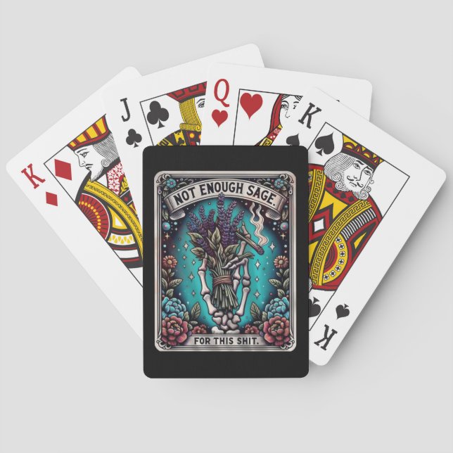 Inte tillräckligt många Sage Tarot Poker-kort Casinokort (Baksidan)
