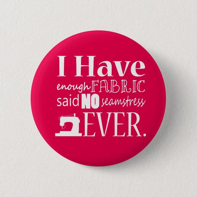 Inte tillräckligt med Fabric Sewing {Mörk} Knapp (Framsida)