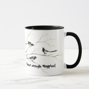 Inte tillräckligt med Magpies Roligt Bird Quote Mugg