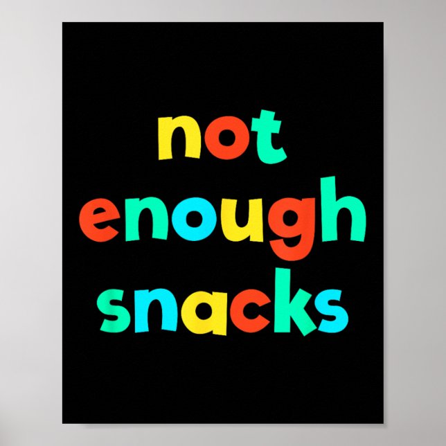 Inte tillräckligt med Snacks Kid Core Funny Brat G Poster (Framsidan)