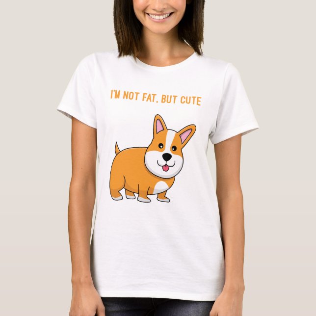 Inte tjock utan söt T-Shirt (Framsida)