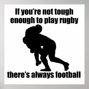 Inte tufft nog att leka Rugby Poster