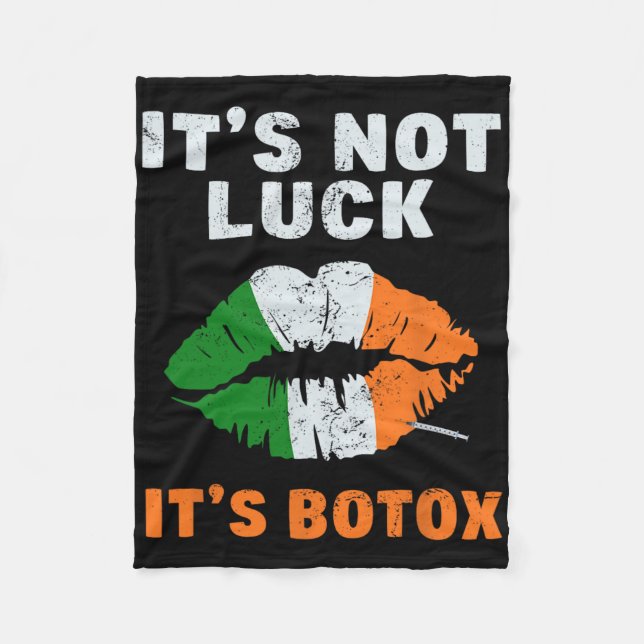 Inte tur det är Botox Estetiker St Patricks Day Le Fleecefilt (Framsidan)