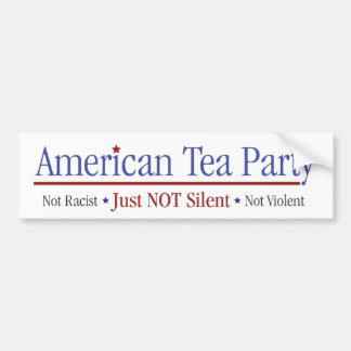 Inte tyst amerikanTeaparty - precis Bildekal