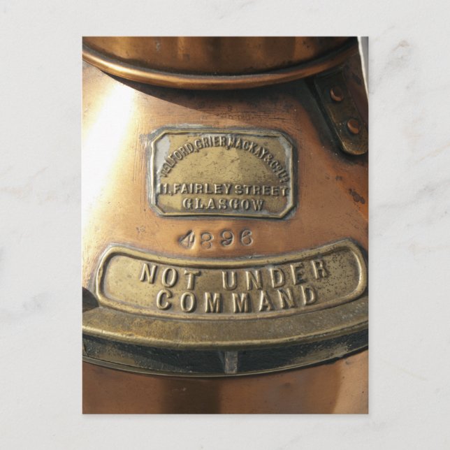 Inte under kommando vykort (Framsida)