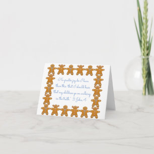 Inte Underbarare Joy~Barn i Truth Scrip~Gingerbröd Helgkort