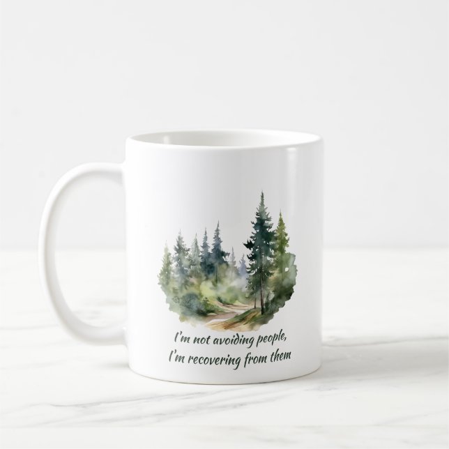 Inte Undviker Människor Jag Tillfrisknar Från Dem Kaffemugg (Vänster)