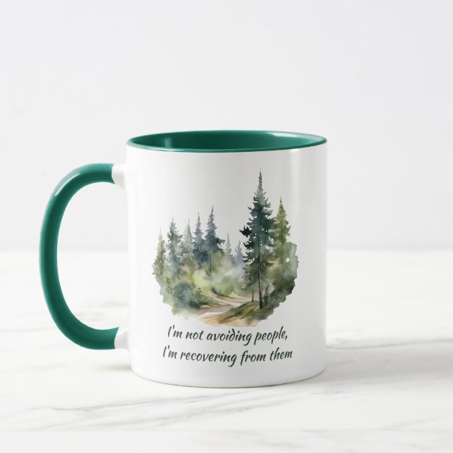 Inte Undviker Människor Jag Tillfrisknar Från Dem Mugg (Vänster)