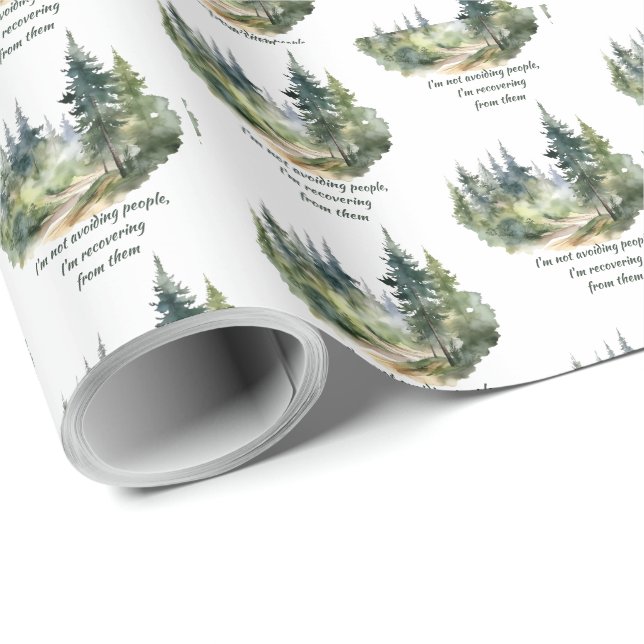 Inte Undviker Människor Jag Tillfrisknar Från Dem Presentpapper (Rullad Hörn)