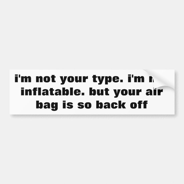 Inte uppblåsbart utan luft Bag är tillbaka av Bildekal (Framsidan)