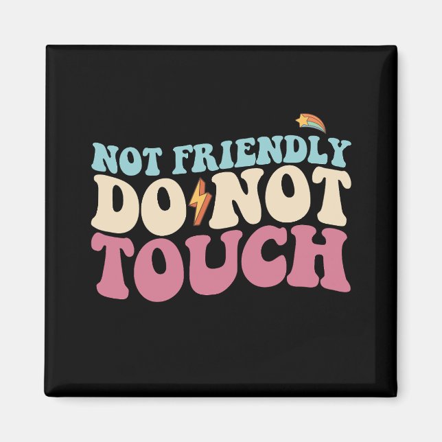 Inte Vänlig Rör Mig Inte Rolig Introvert Magnet (Framsidan)