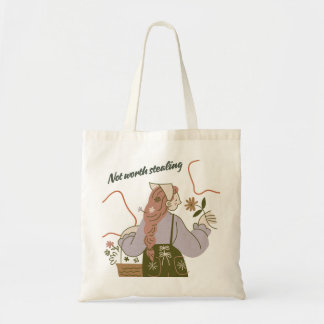 "Inte värt att stjäla" Deadpan Canvas Totebag Tygkasse