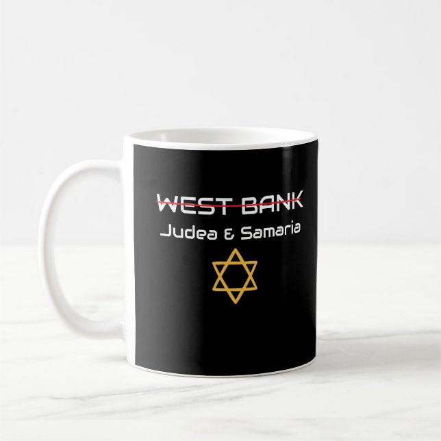 Inte Väster Bank, Judea Samaria Israel Kaffemugg (Vänster)