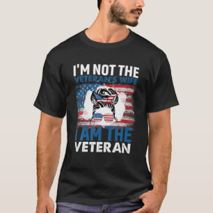 Inte veteranens fru jag är den vet militära kvinna t shirt