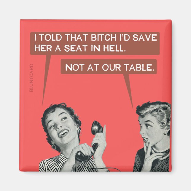 Inte vid vår bord. magnet (Framsidan)