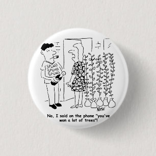 Inte Won Träd Funny Button Badge på Lottery Won Knapp