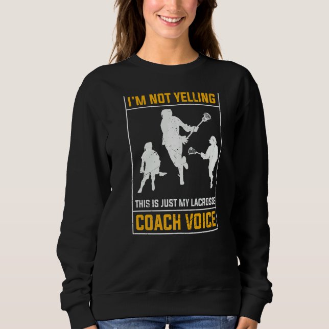 Inte Yelling Lacrosse Coach Voice Womens Manar Lax T Shirt (Framsida)