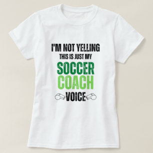Inte Yelling soccer Coach Voice Loice Black strukt T Shirt