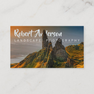 Integrerad text landskap fotografi visitkort