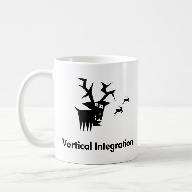 Integrering av hjort-Lodrät Kaffemugg (Vänster)