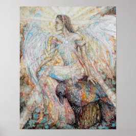 "Integrering i vit ljusutskrift Poster