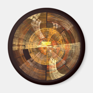 Integritet Abstrakt Art Round Magnet