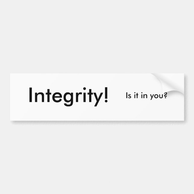 Integritet! Bildekal (Framsidan)