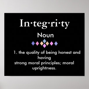 Integritet - definition poster