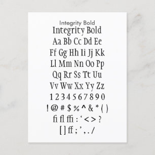 Integritet fet - Zazzle-typexempel Lakan Vykort