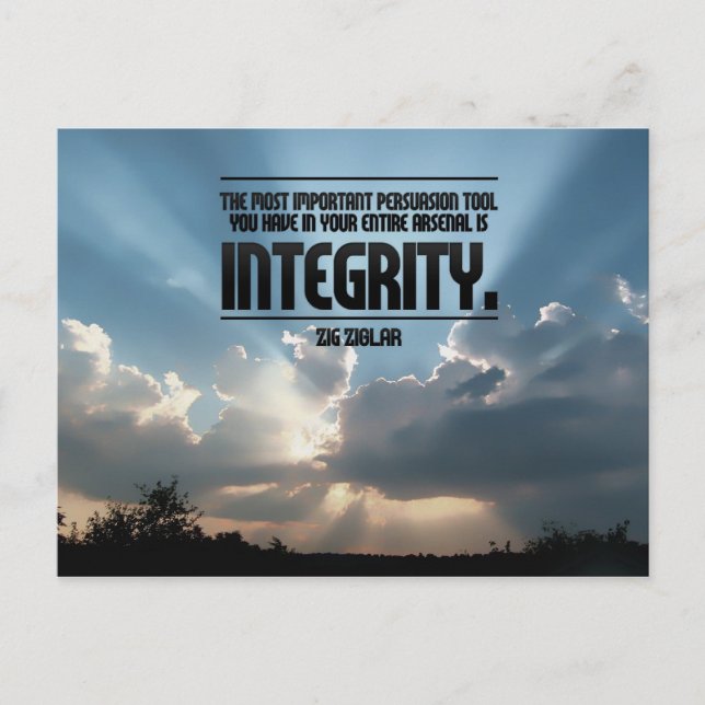 Integritet - inspirationskort vykort (Framsida)