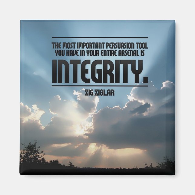 Integritetens inspirationsknapp magnet (Framsidan)