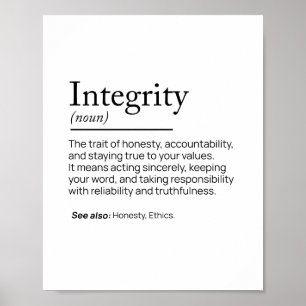 Integritetsdefinition Poster
