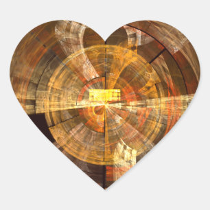 Integrity Abstrakt Art Heart-etikett Hjärtformat Klistermärke
