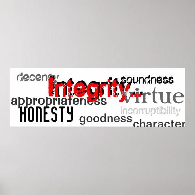 Integrity synonyms poster (Framsidan)