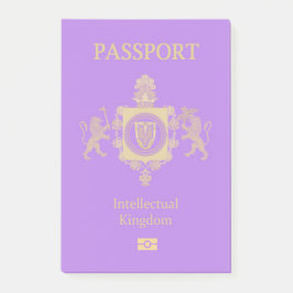 Intellectual Kingdom Passport Post-it Block
