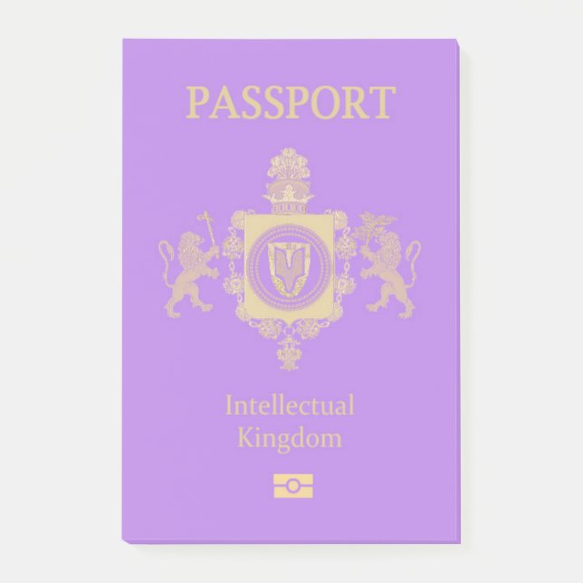 Intellectual Kingdom Passport Post-it Block (Framsida)