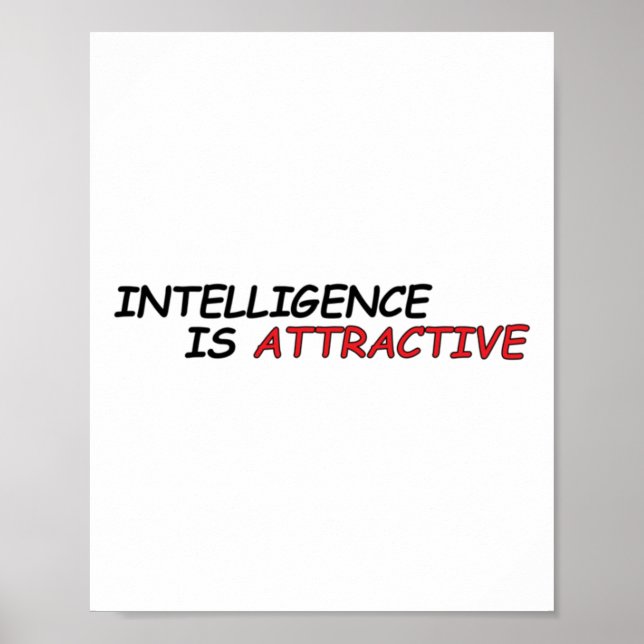 Intelligence är attraktiv fästpunkt poster (Framsidan)