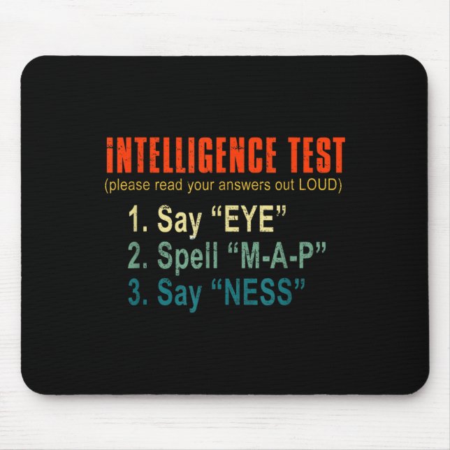 Intelligence Test Adult Humor Funny Sarcasm Graphi Musmatta (Framsidan)